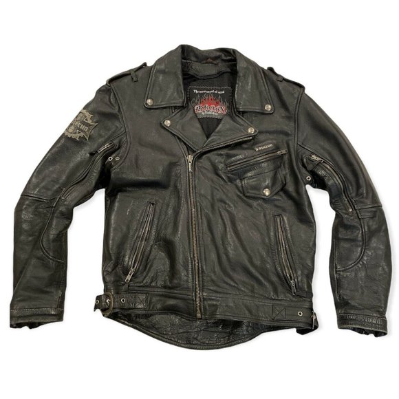 Poker Run Leather Motorcycle Jacket 